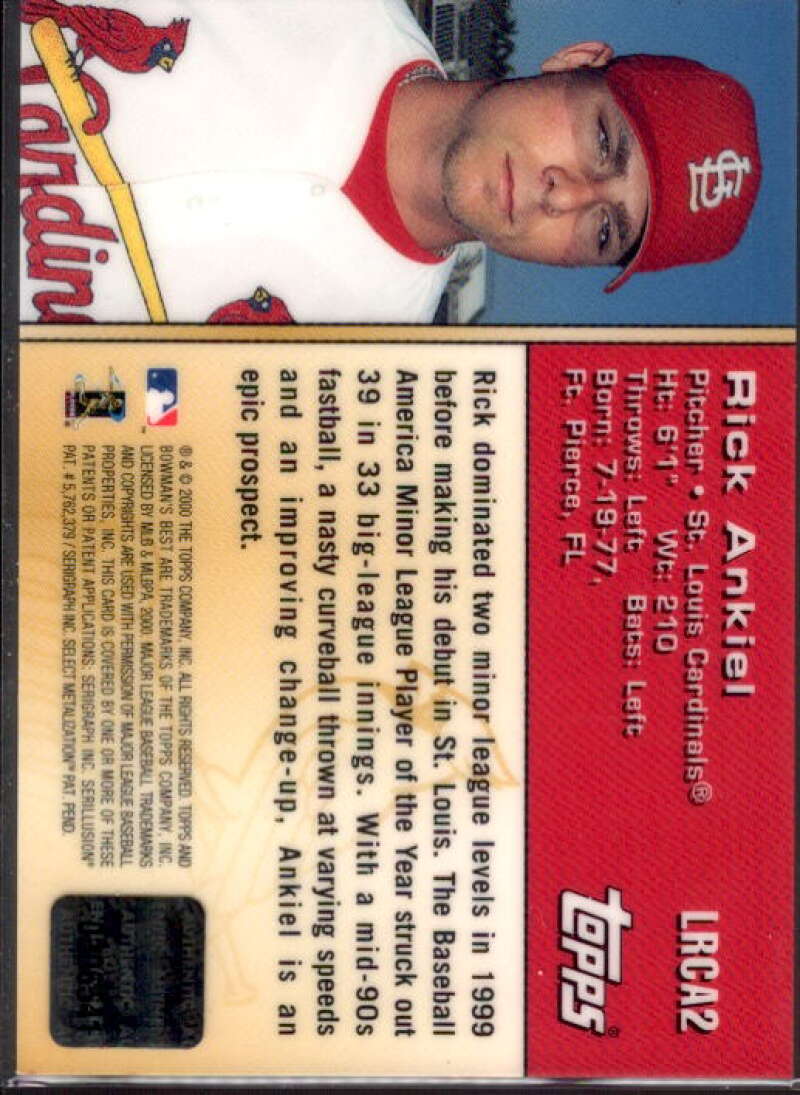 Rick Ankiel Card 2000 Bowman's Best Locker Room Collection Autographs #LRCA2  Image 2