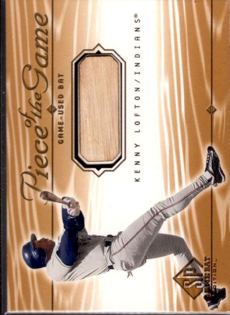 Kenny Lofton Card 2001 SP Game Bat Edition Piece of the Game #KL  Image 1