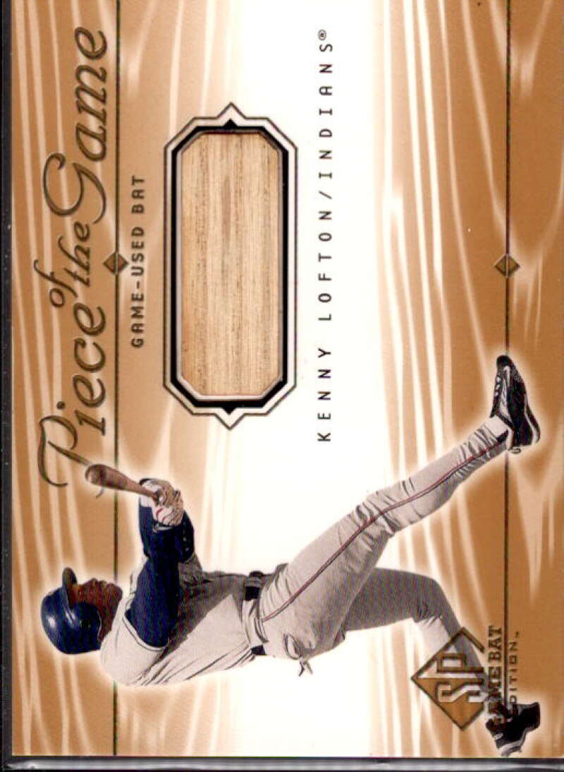 Kenny Lofton Card 2001 SP Game Bat Edition Piece of the Game #KL  Image 1