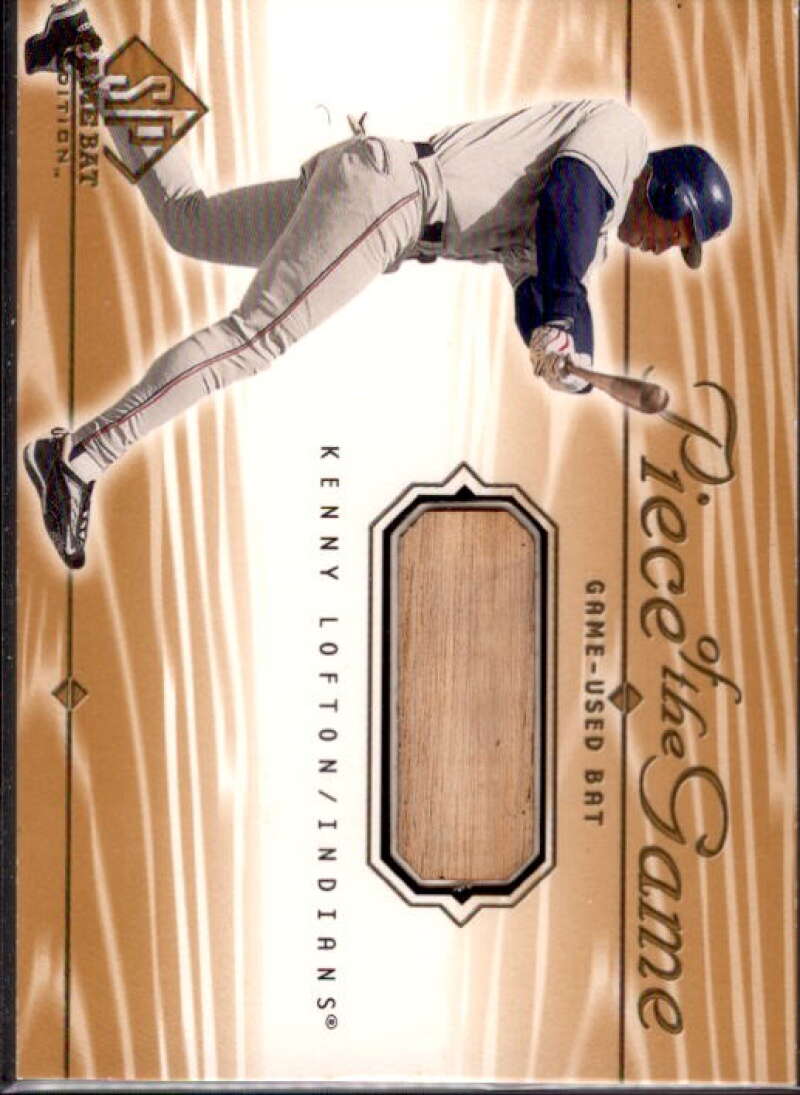 Kenny Lofton Card 2001 SP Game Bat Edition Piece of the Game #KL  Image 1