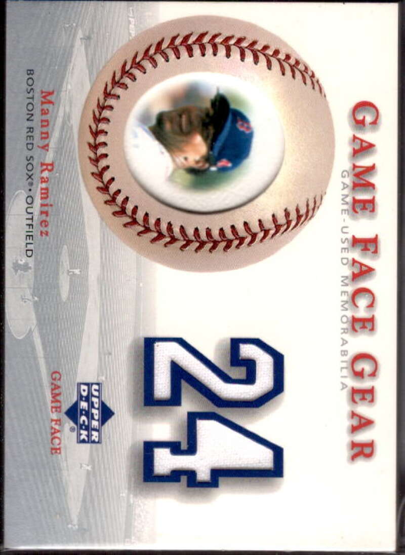 Manny Ramirez Card 2003 Upper Deck Game Face Gear #MR  Image 1