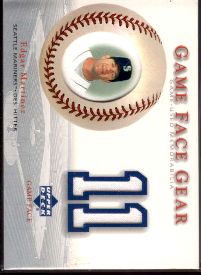 Edgar Martinez Card 2003 Upper Deck Game Face Gear #EM  Image 1