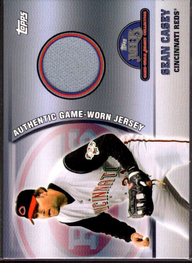 Sean Casey Card 2005 Topps Opening Day MLB Game Worn Jersey Collection #51  Image 1