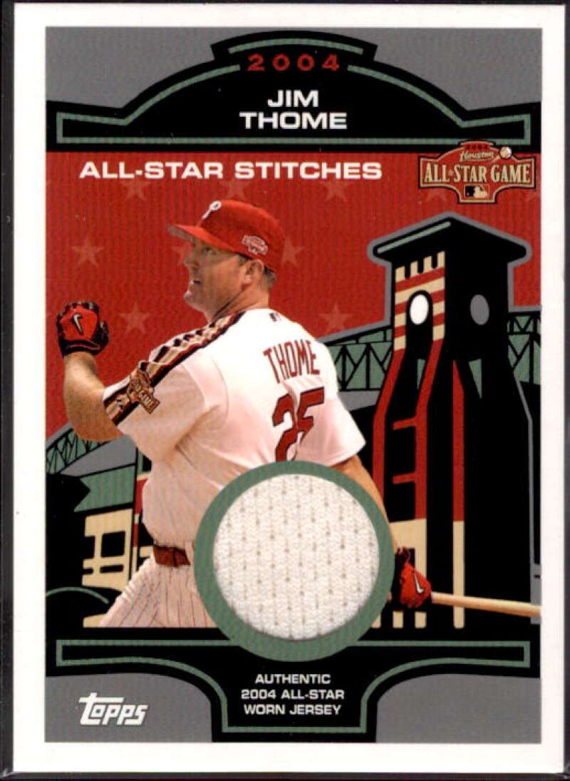Jim Thome Card 2005 Topps All-Star Stitches Relics #JT  Image 1