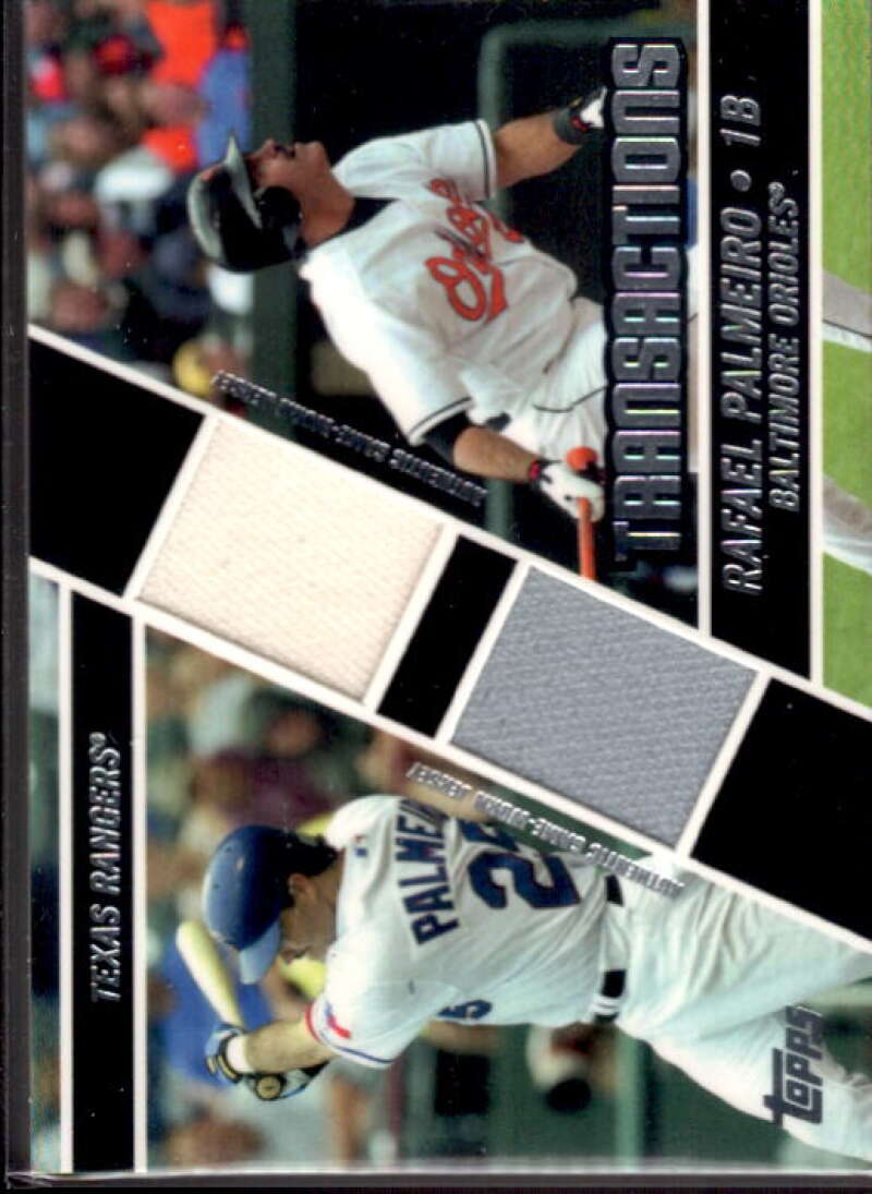 Rafael Palmeiro O's-Rgr Card 2004 Topps Traded Transactions Dual Relics #RP  Image 1