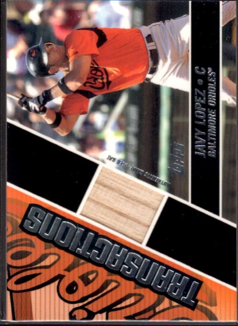 Javy Lopez Bat Card 2004 Topps Traded Transactions Relics #JL  Image 1