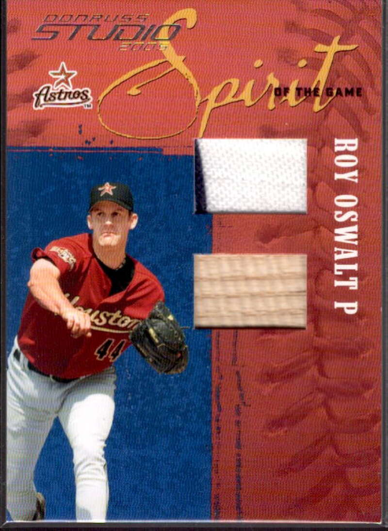 Roy Oswalt Bat-Jsy Card 2005 Studio Spirit of the Game Combo #10  Image 1