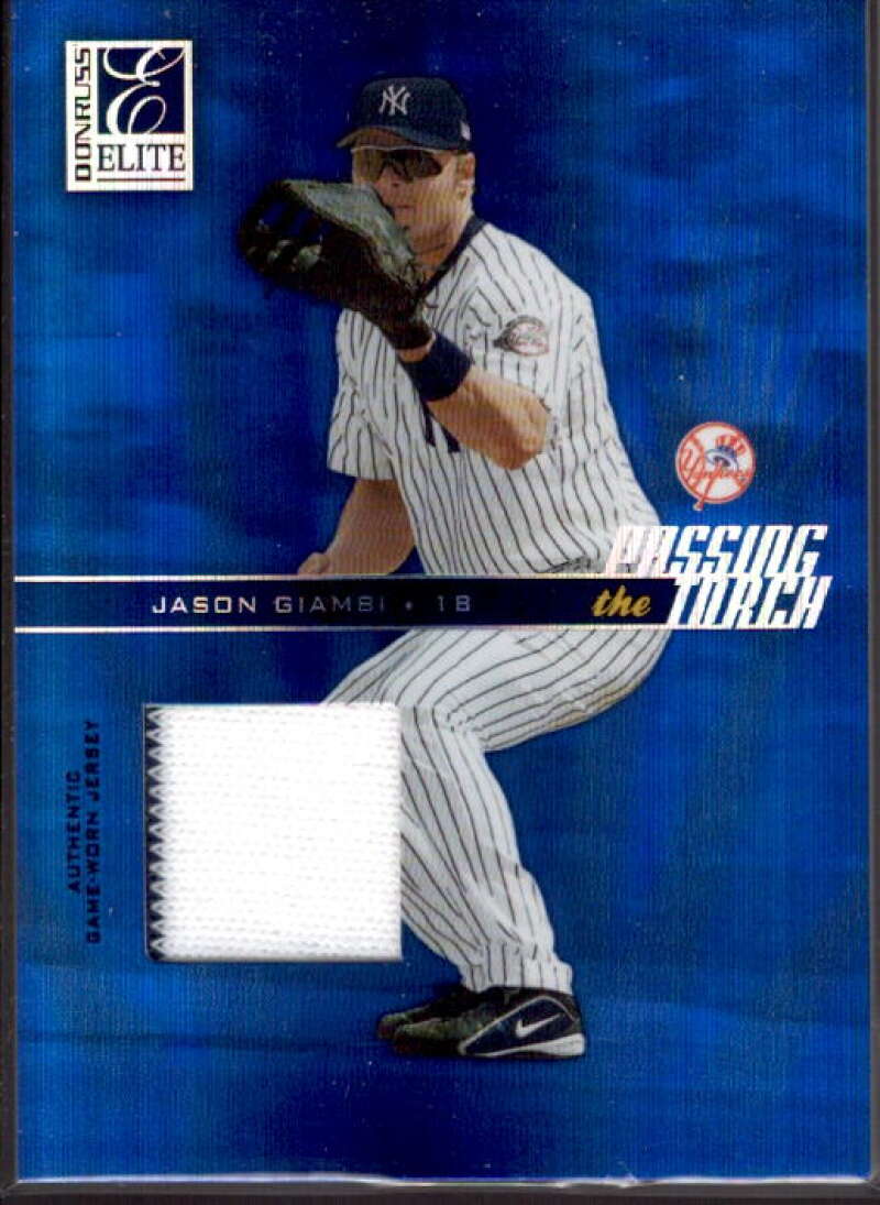 Jason Giambi/200 Card 2004 Donruss Elite Passing the Torch Jerseys #20  Image 1