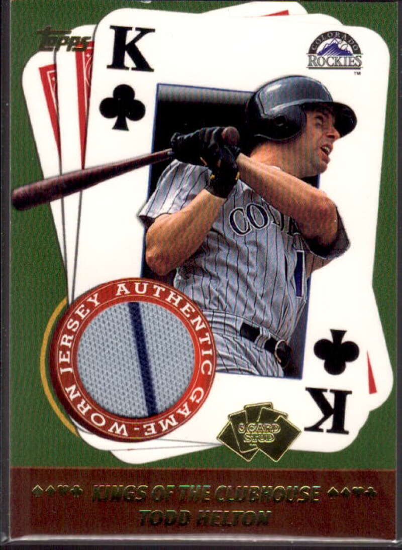 Todd Helton Card 2002 Topps 5-Card Stud Kings of the Clubhouse Relics #5KTH  Image 1