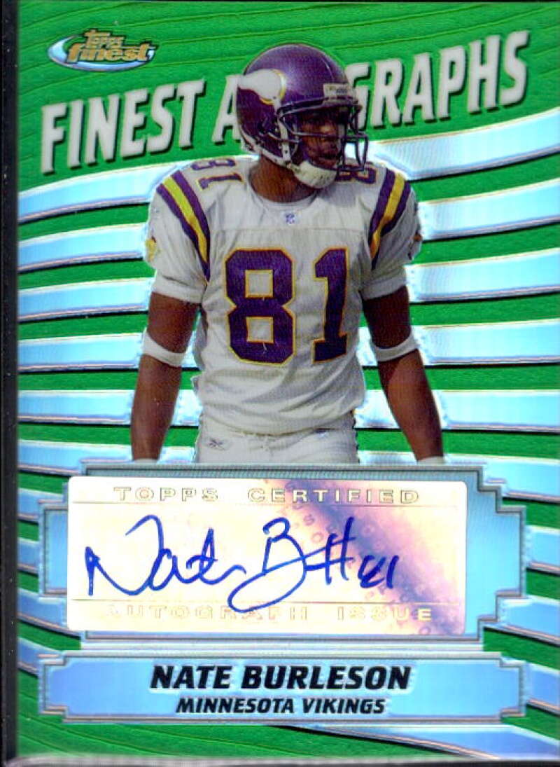 Nate Burleson Card 2005 Finest Autographs Refractor #FANB  Image 1