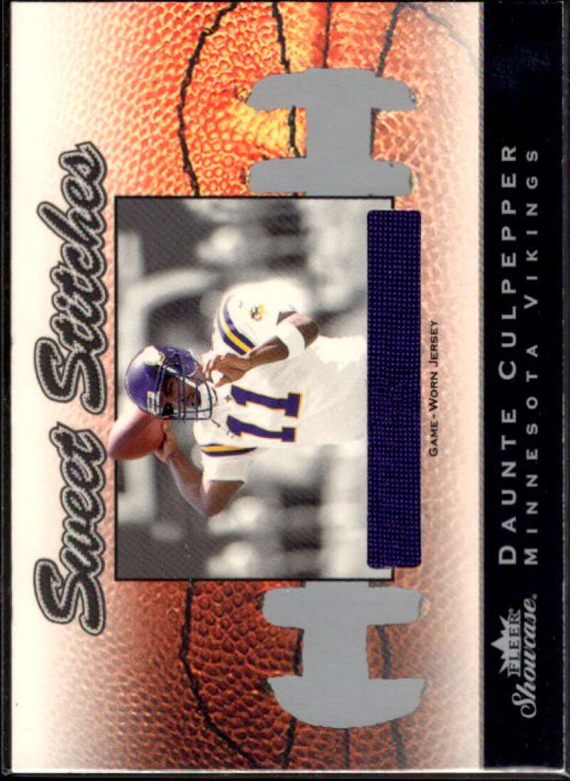 Daunte Culpepper Card 2003 Fleer Showcase Sweet Stitches Jerseys #4  Image 1