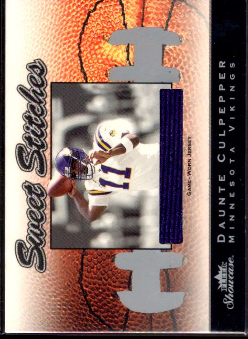 Daunte Culpepper Card 2003 Fleer Showcase Sweet Stitches Jerseys #4  Image 1