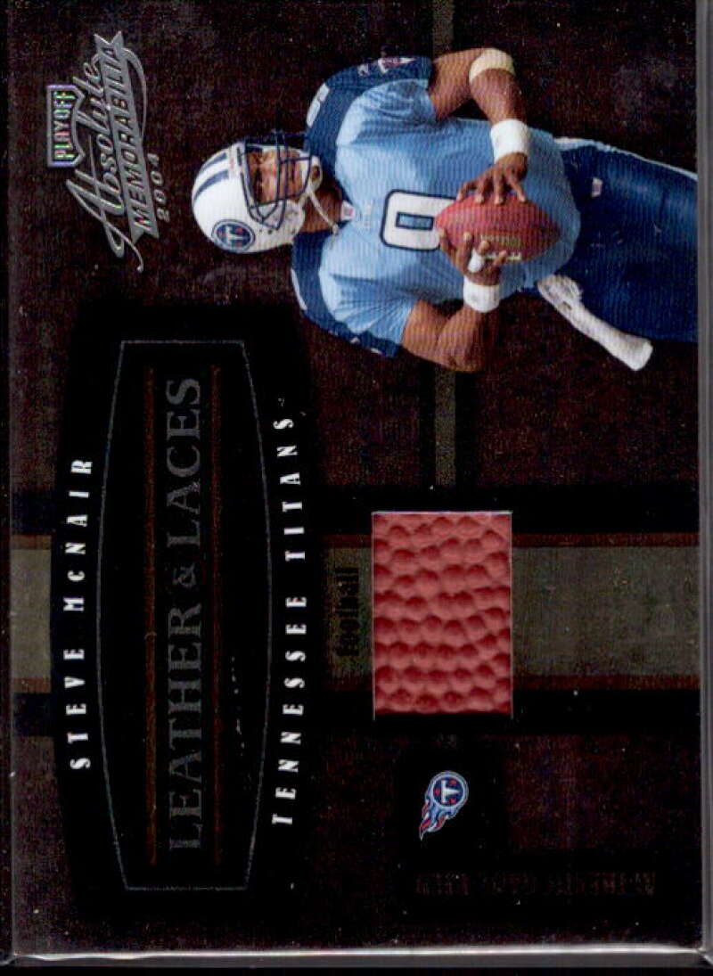 Steve McNair Card 2004 Absolute Memorabilia Leather and Laces #LL22  Image 1