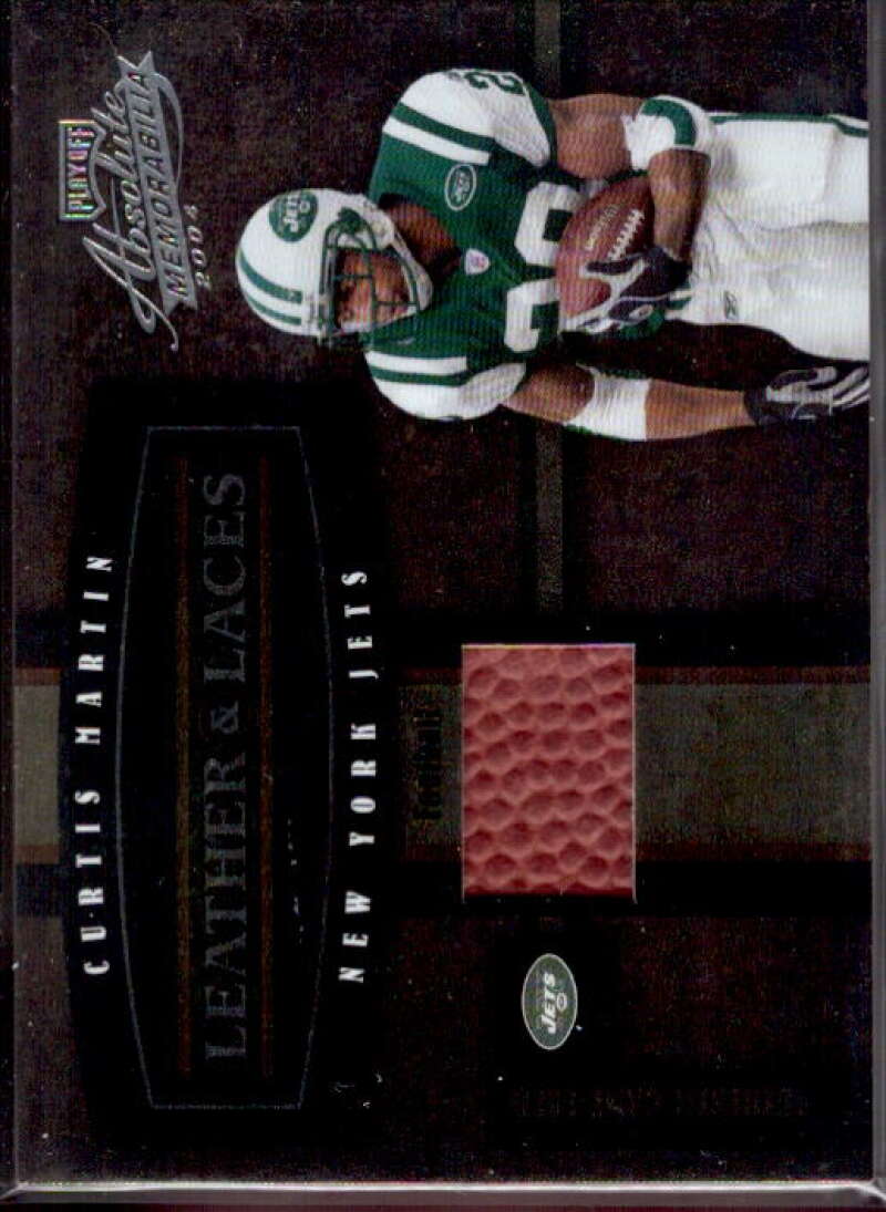 Curtis Martin Card 2004 Absolute Memorabilia Leather and Laces #LL6  Image 1