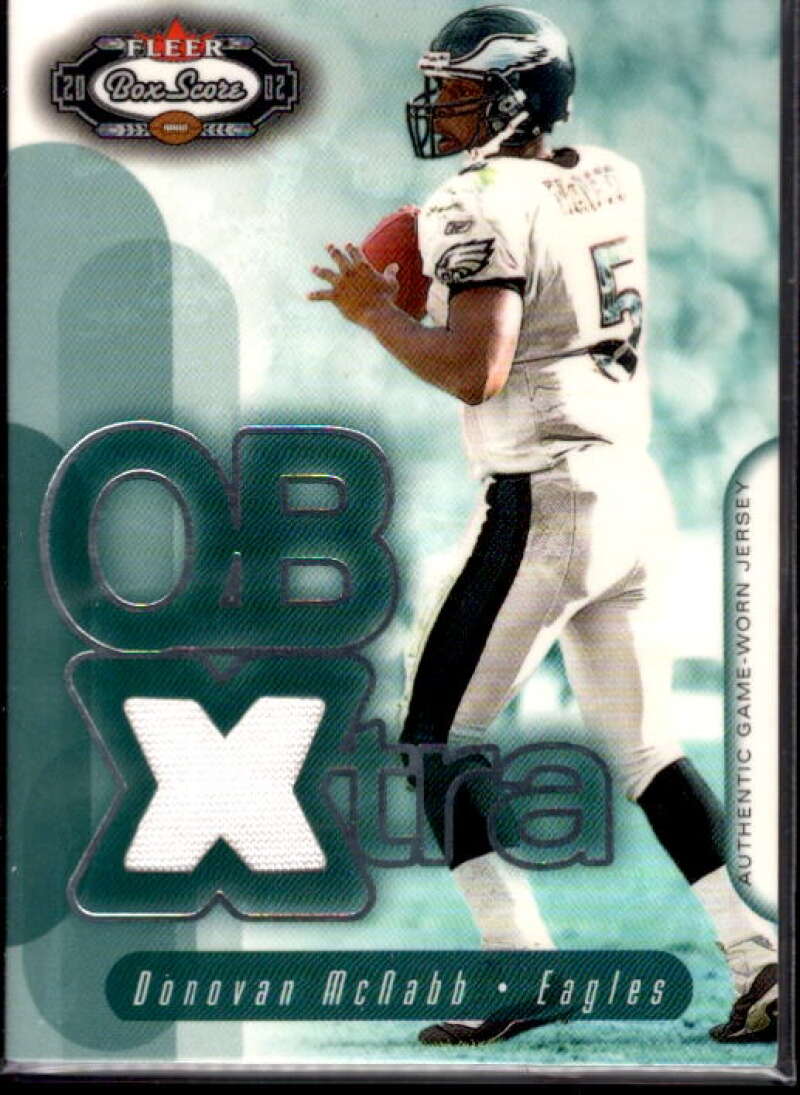 Donovan McNabb Card 2002 Fleer Box Score QBXtra Jerseys #8  Image 1