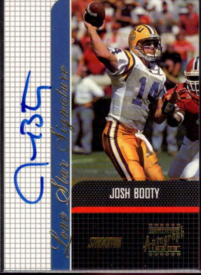 Josh Booty Card 2001 Stadium Club Lone Star Signatures #LSJB  Image 1