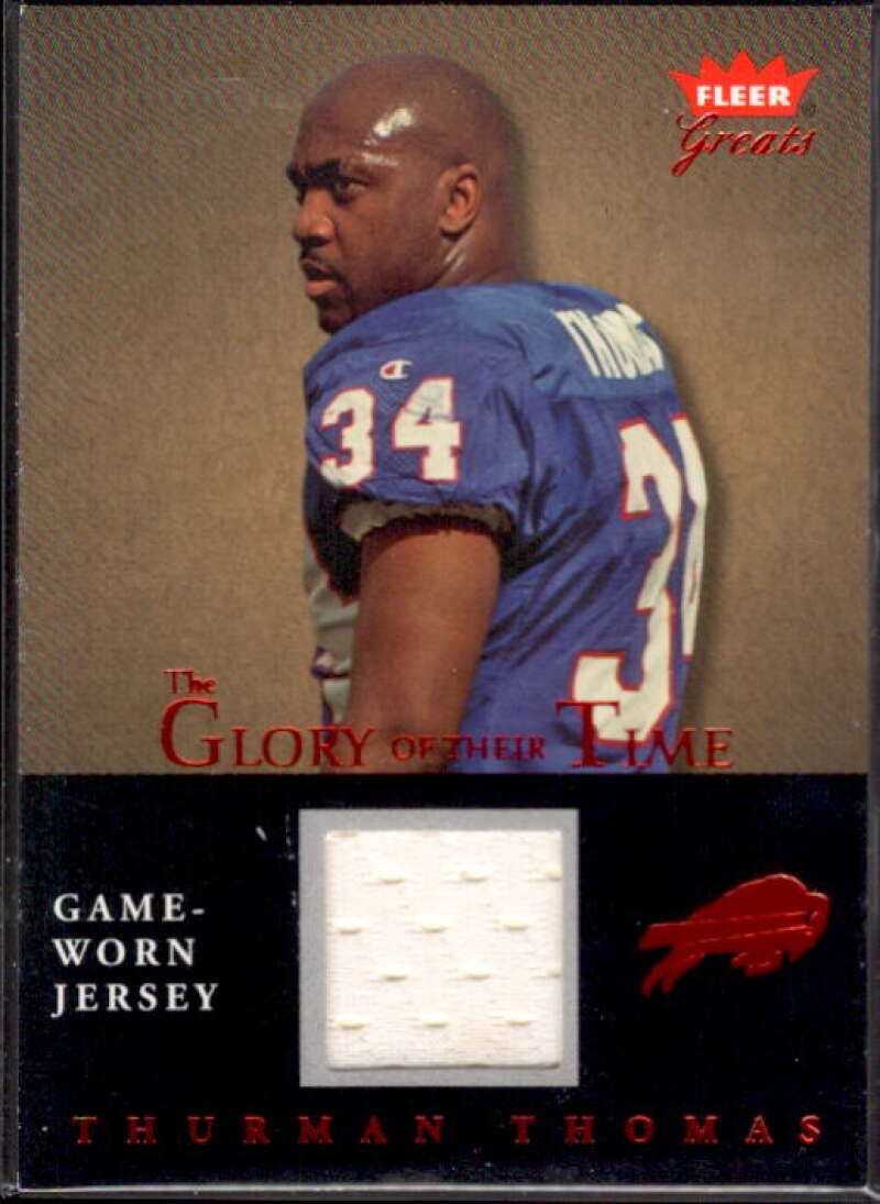 Thurman Thomas 2004 Greats of the Game Glory of Their Time Game Used Gold #TT  Image 1