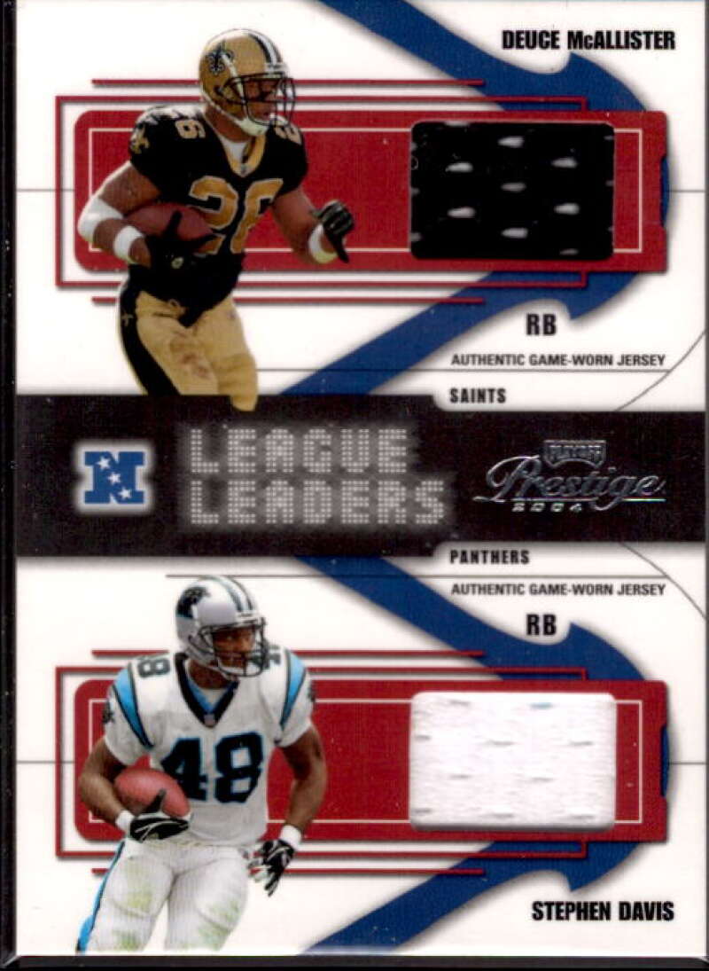 Deuce McAllister/Stephen Davis 2004 Playoff Prestige League Leader Jerseys #LL8  Image 1