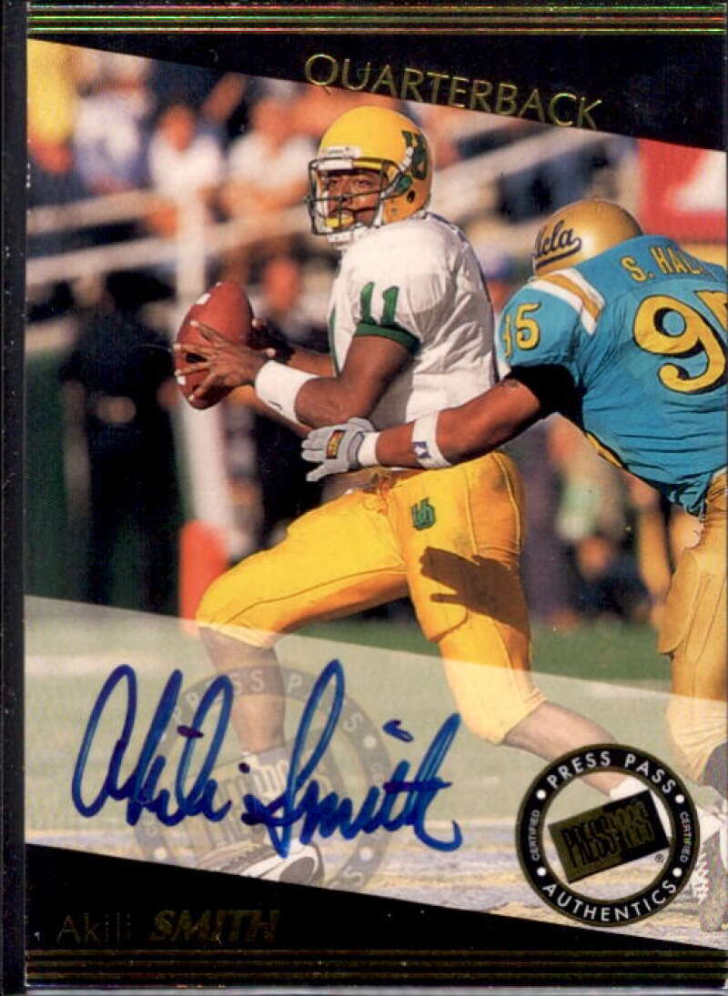 Akili Smith Card 1999 Press Pass Autographs #7  Image 1