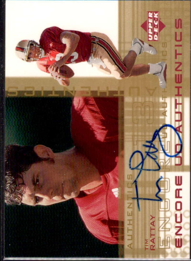 Tim Rattay Card 2000 Upper Deck Encore UD Authentics #TR  Image 1