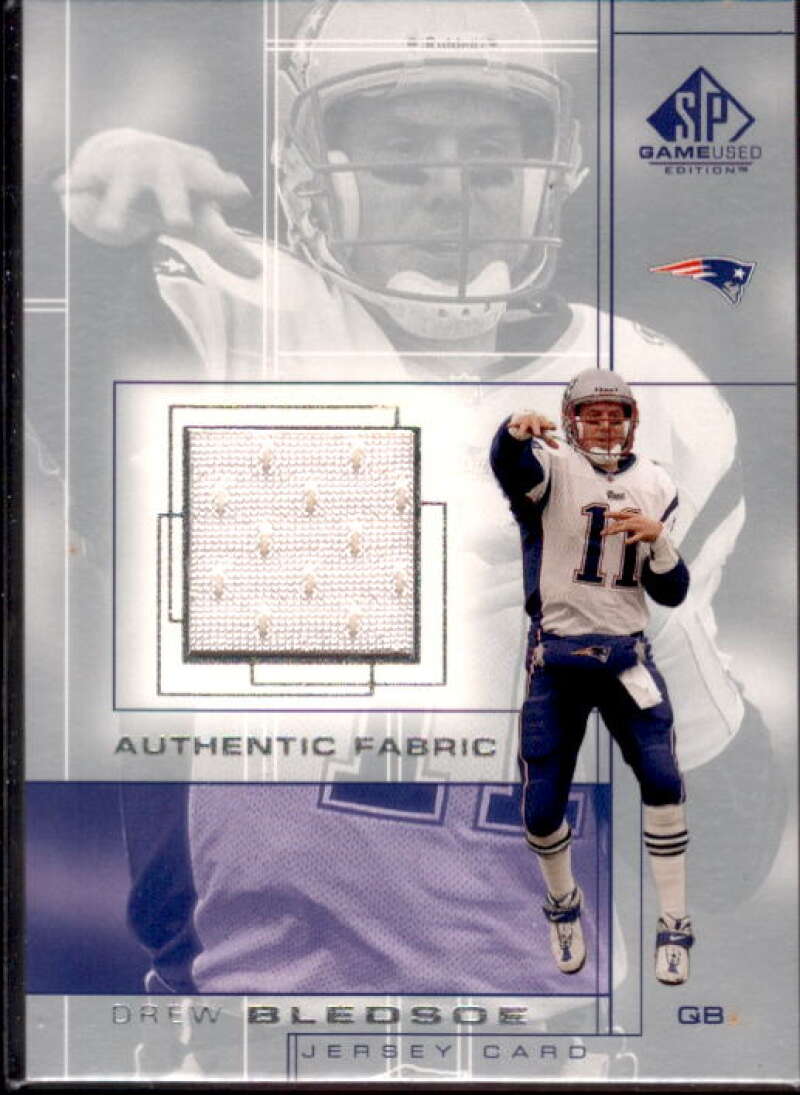 Drew Bledsoe Card 2001 SP Game Used Edition Authentic Fabric #DB  Image 1