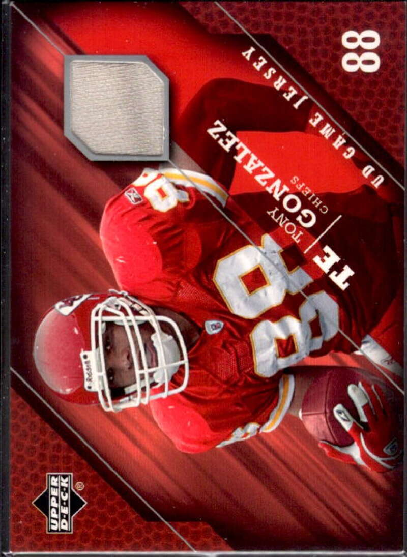 Tony Gonzalez Card 2005 Upper Deck Game Jerseys #TY  Image 1