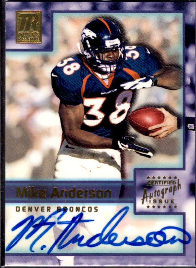 Mike Anderson Card 2001 Topps Reserve Autographs #TRMA  Image 1