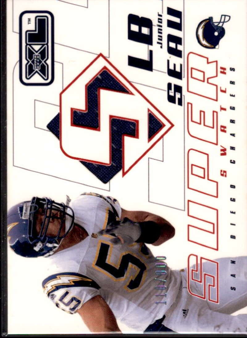 Junior Seau Card 2002 Upper Deck XL Super Swatch Jerseys #SSJS  Image 1