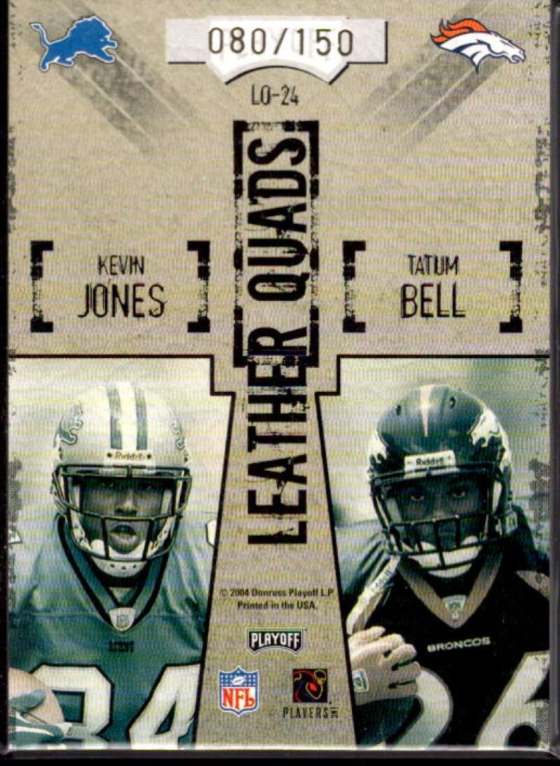 Jackson/Perry/Jones/Bell 2004 Playoff Hogg Heaven Leather Quads Single #LQ24  Image 2