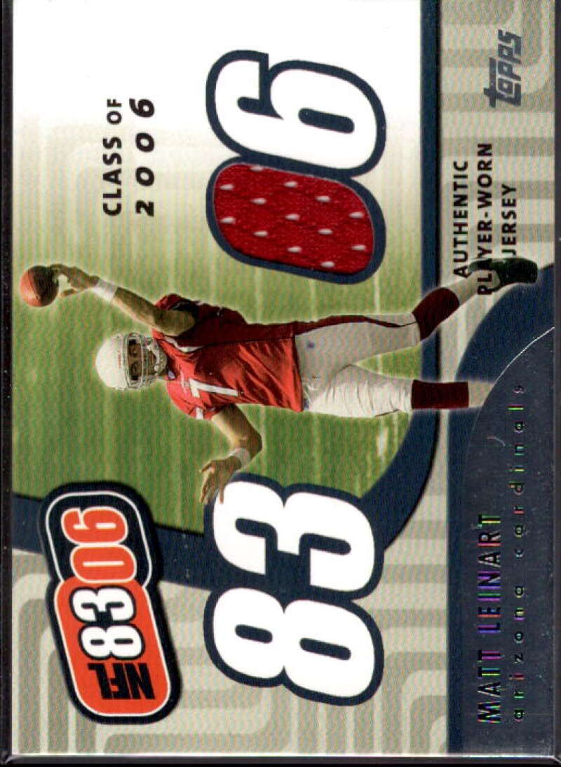 Matt Leinart B Card 2006 Topps NFL 8306 Relics #8306RML  Image 1