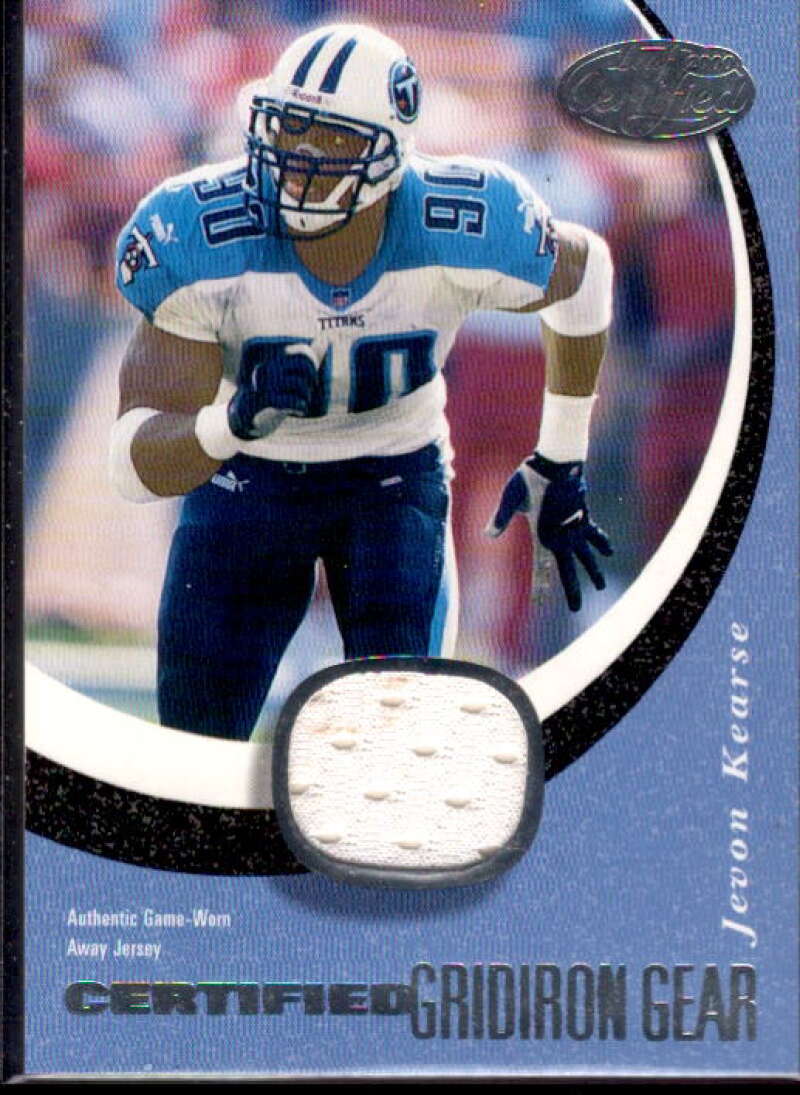 Jevon Kearse Card 2000 Leaf Certified Gridiron Gear #JK90A  Image 1