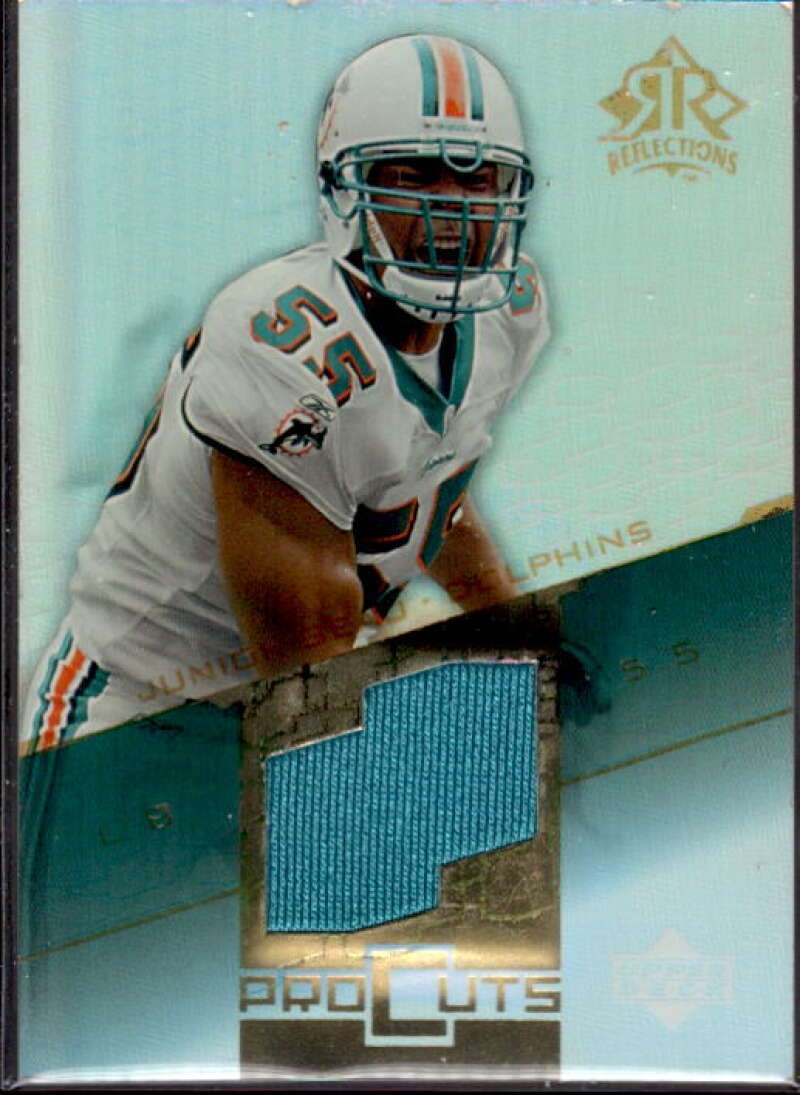 Junior Seau Card 2004 Reflections Pro Cuts Jerseys Gold #PCJS  Image 1