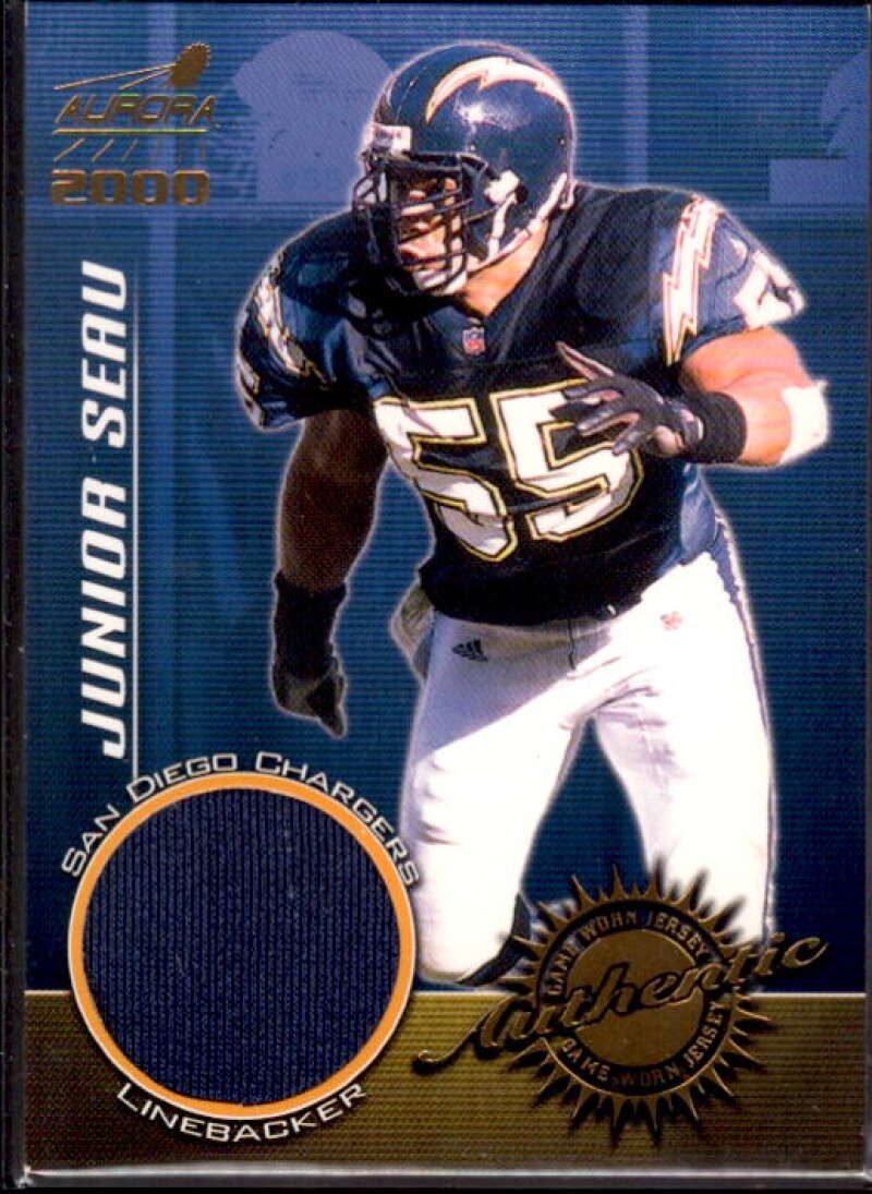 Junior Seau Card 2000 Aurora Game Worn Jerseys #9  Image 1