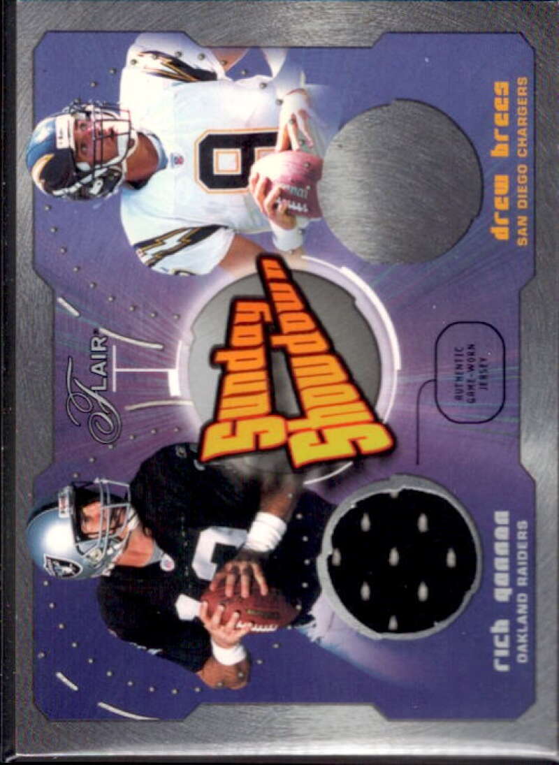 Rich Gannon/ Drew Brees 2003 Flair Sunday Showdown #SSP-RG Raiders/ Chargers