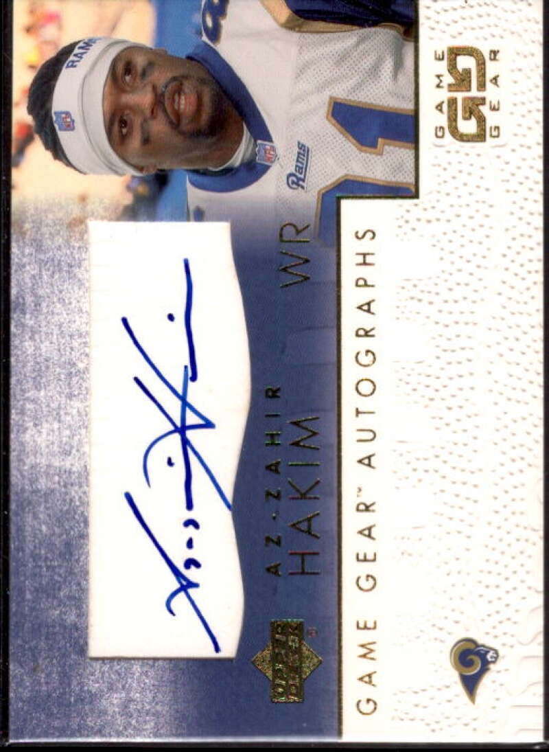 Az-Zahir Hakim Card 2001 UD Game Gear Autographs #AZGS  Image 1