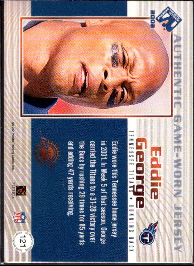 Eddie George Card 2002 Private Stock Game Worn Jerseys #121  Image 2