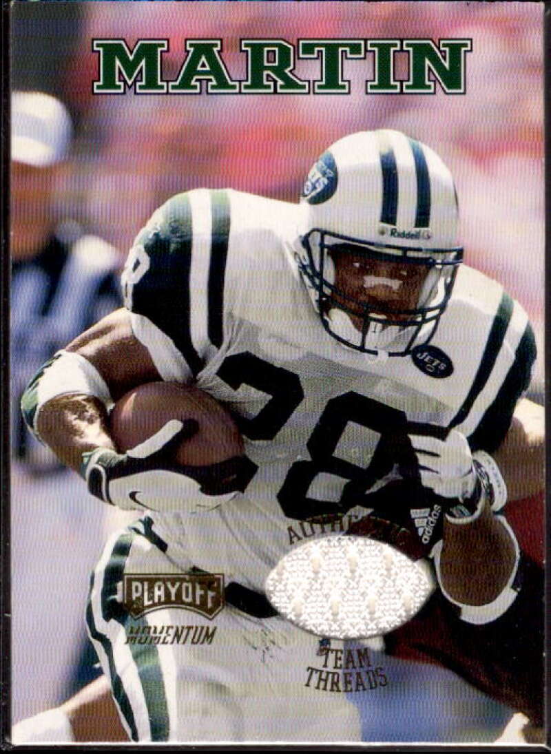 Curtis Martin Card 1998 Playoff Momentum Team Threads Home #12  Image 1