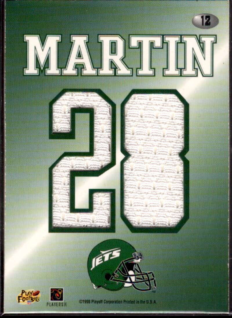 Curtis Martin Card 1998 Playoff Momentum Team Threads Home #12  Image 2