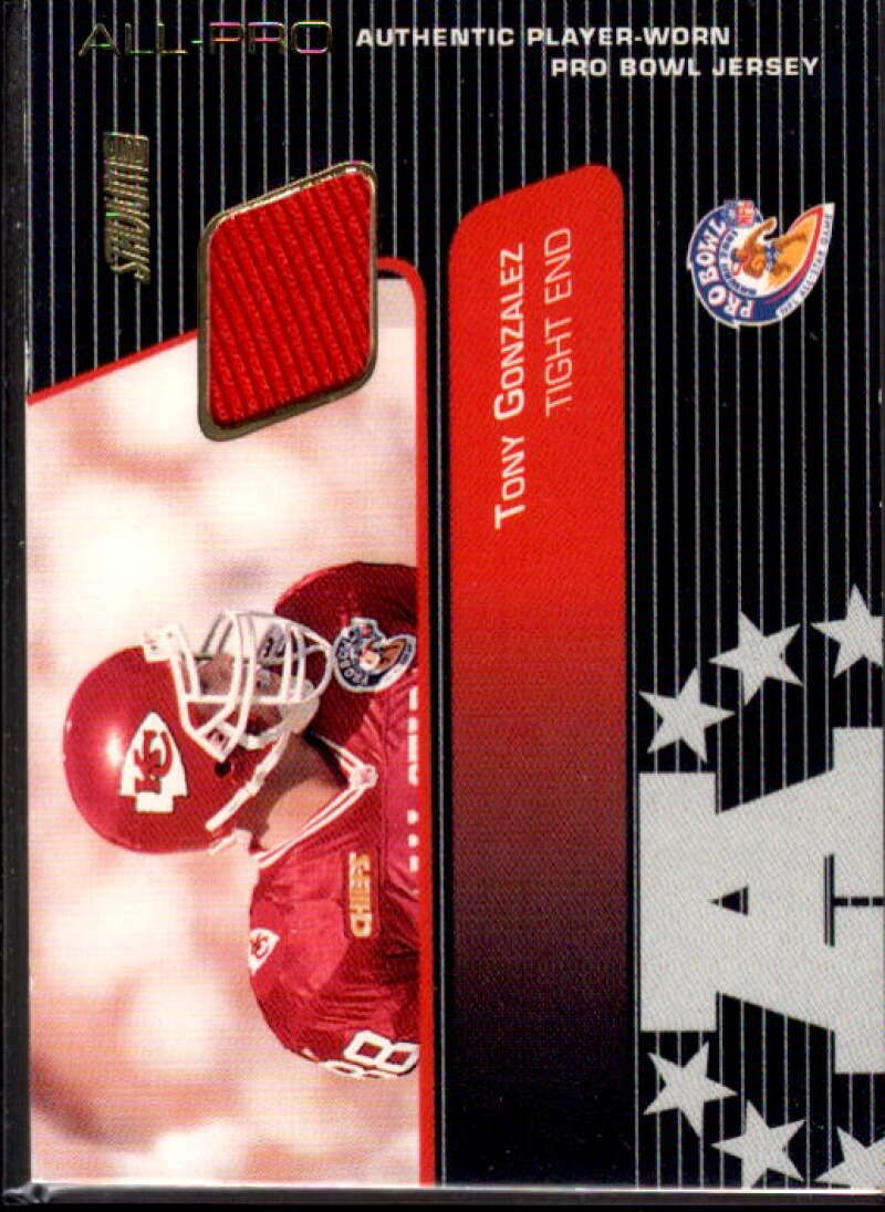 Tony Gonzalez Card 2001 Stadium Club Pro Bowl Jerseys #SPTG  Image 1