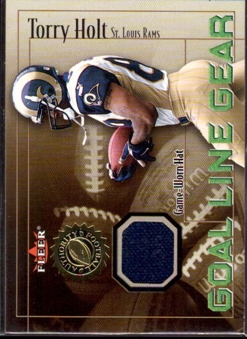 Torry Holt Hat/200 Card 2001 Fleer Authority Goal Line Gear #19  Image 1