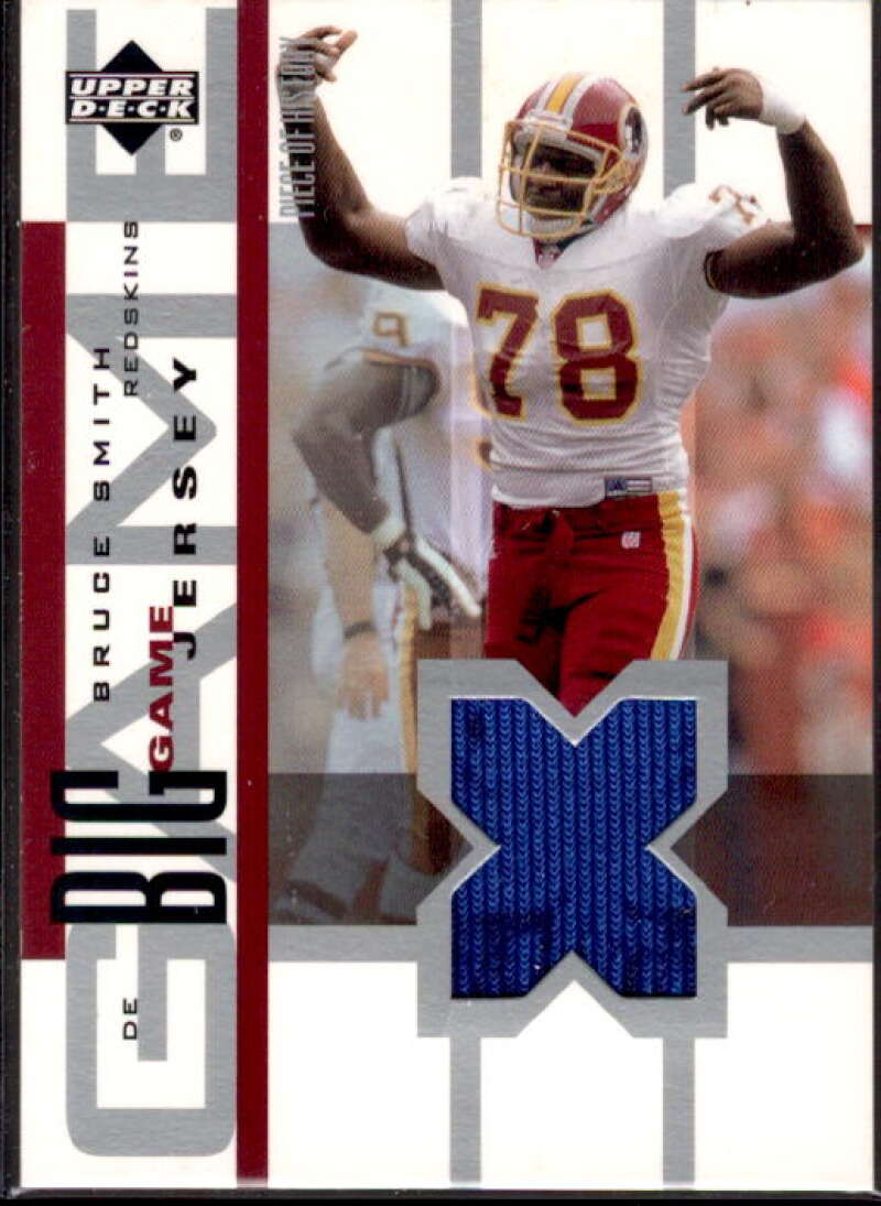 Bruce Smith Card 2002 UD Piece of History The Big Game Jerseys #BGJBS  Image 1