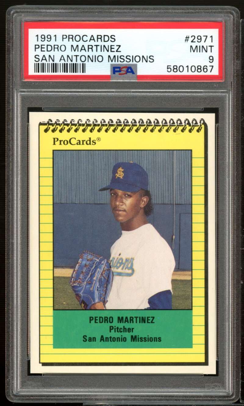 Pedro Martinez Rookie Card 1991 Procards San Antonio Missions #2971 PSA 9 Image 1