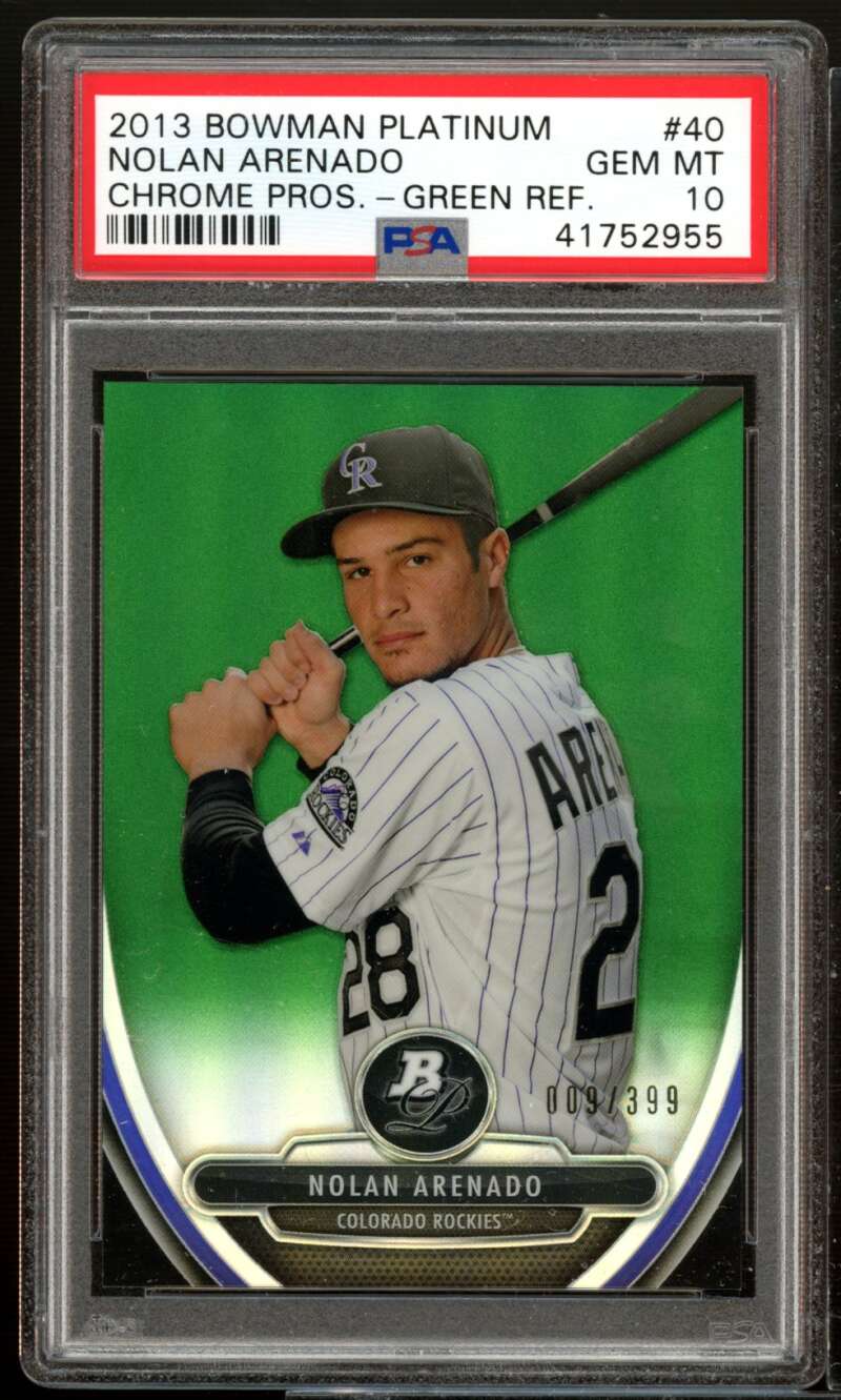 Nolan Arenado Rookie Card 2013 Bowman Chrome Green