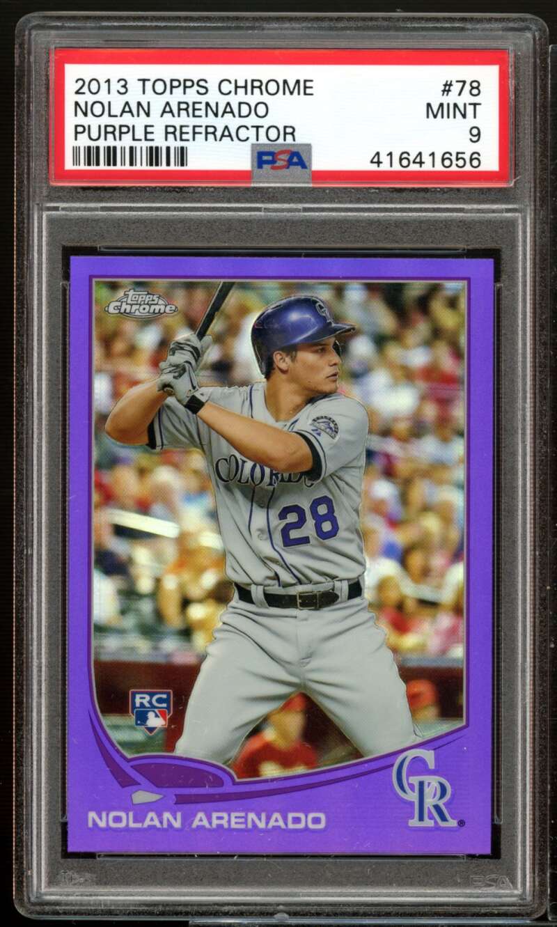 Nolan Arenado Rookie Card 2013 Topps Chrome Purple Refractors #78