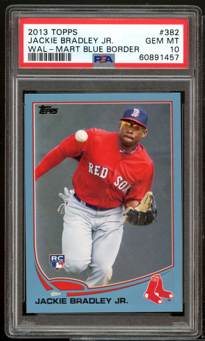 Jackie Bradley Jr. Rookie Card 2013 Topps Blue Order #382 PSA 10 Image 1