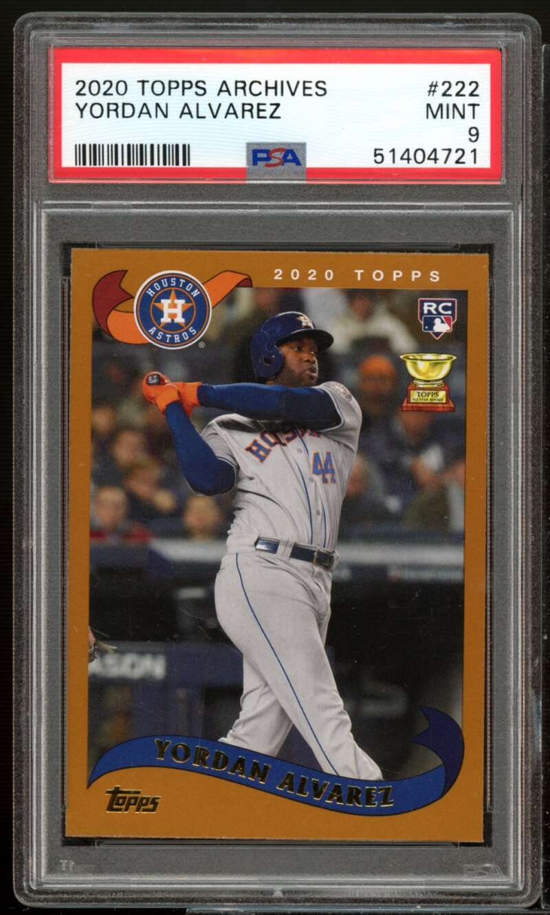 Yordan Alvarez Rookie Card 2020 Topps Archives #222 PSA 9 Image 1