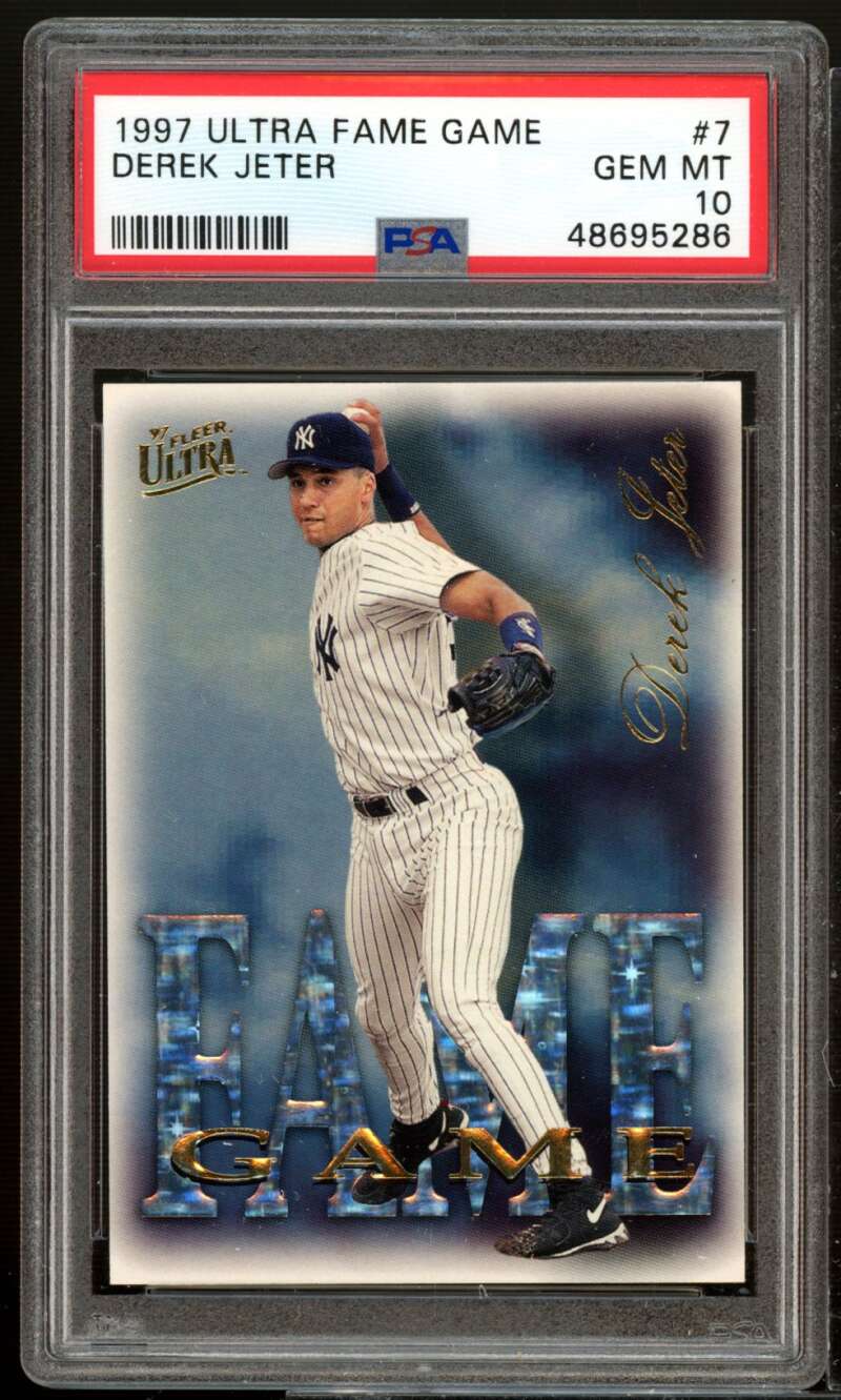 Derek Jeter Card 1997 Ultra Fame Game #7 PSA 10 Image 1