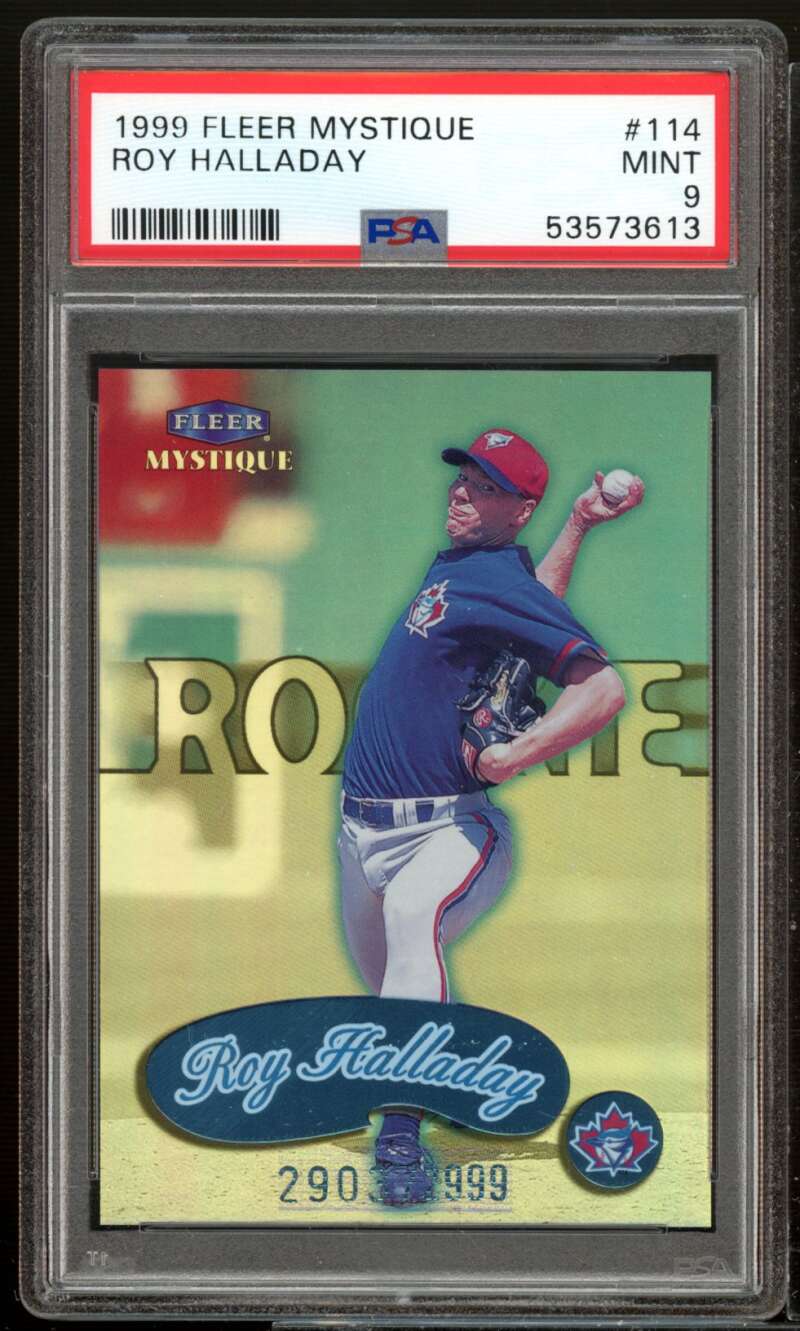 Roy Halladay Card 1999 Fleer Mystique #114 PSA 9 Image 1