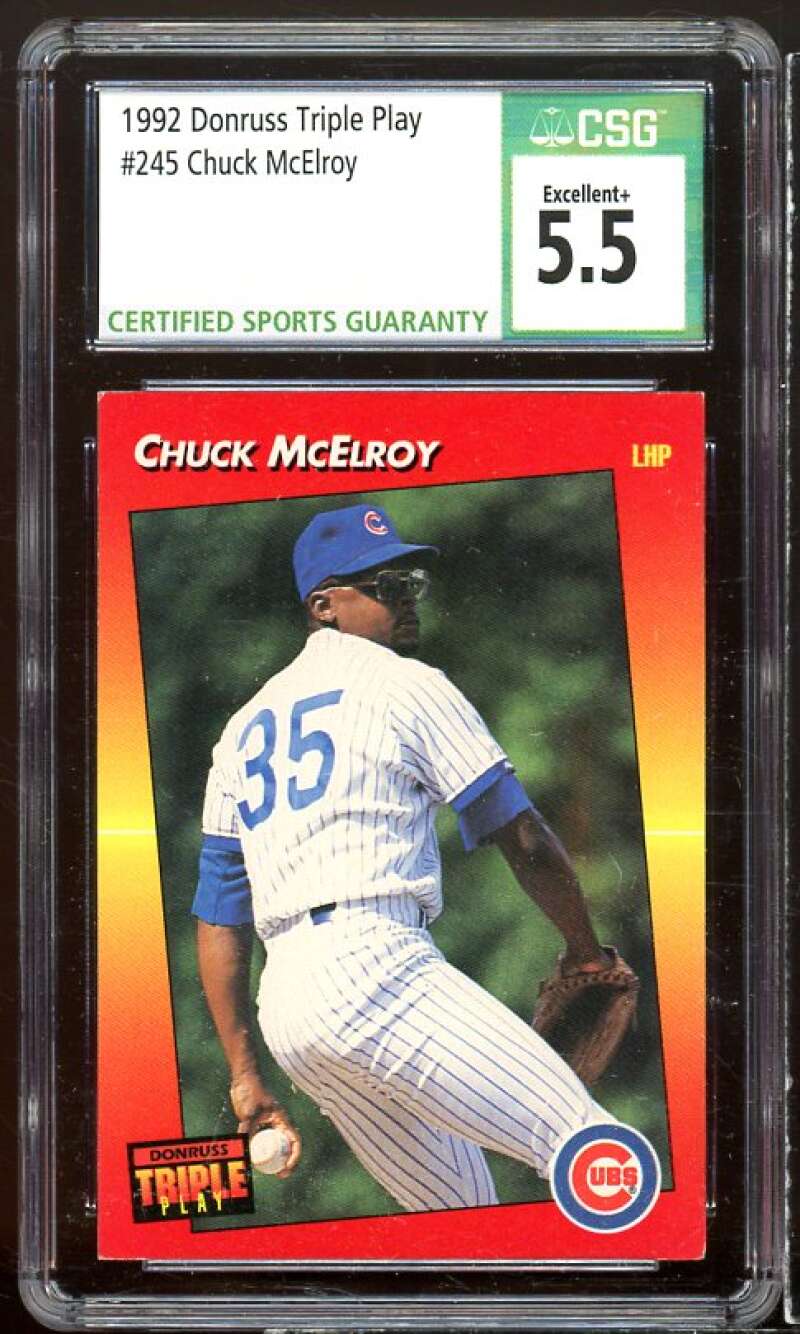 Chuck McElroy Card 1992 Triple Play #245 CSG 5.5 Image 1