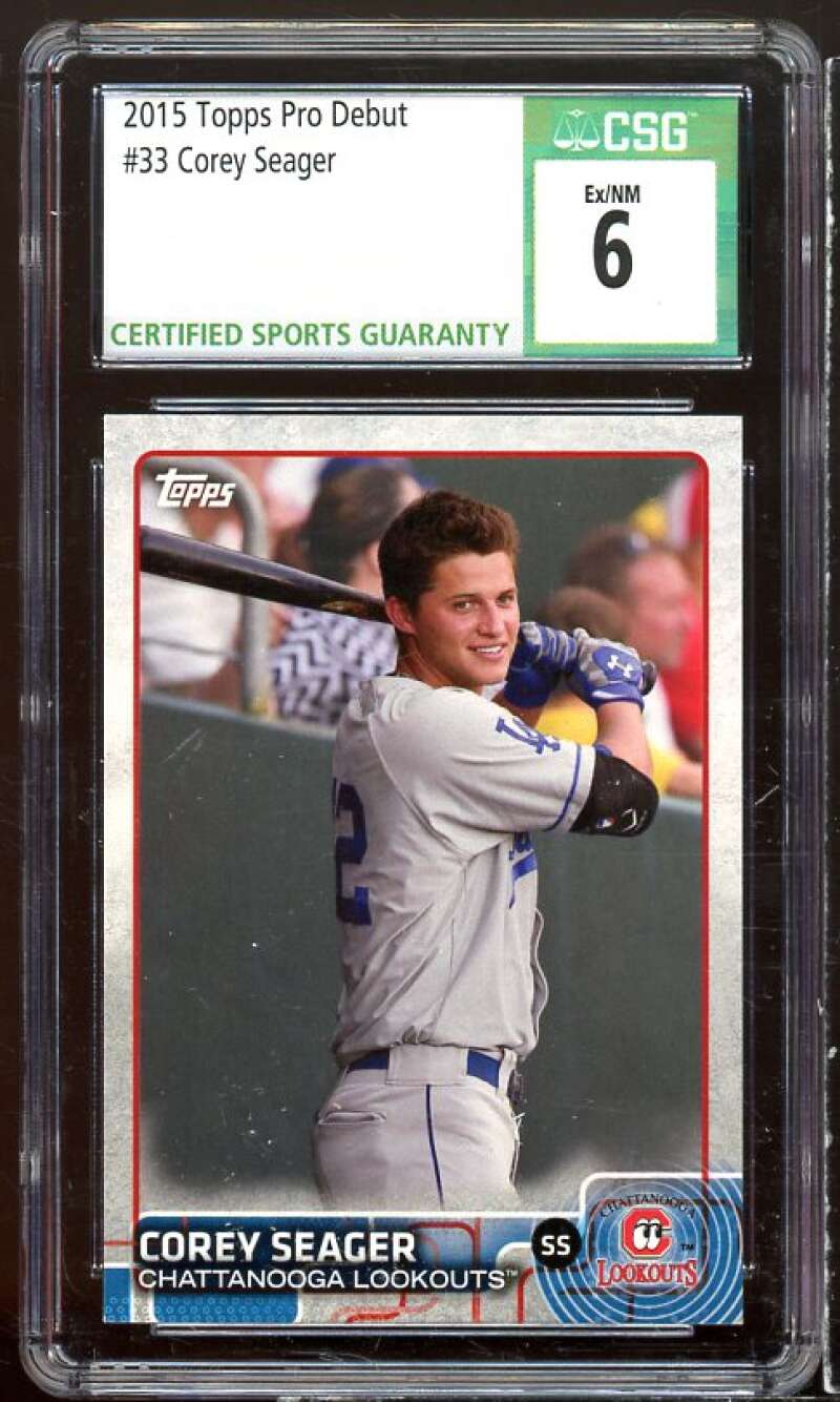 Corey Seager Card 2015 Topps Pro Debut #33 CSG 6 Image 1